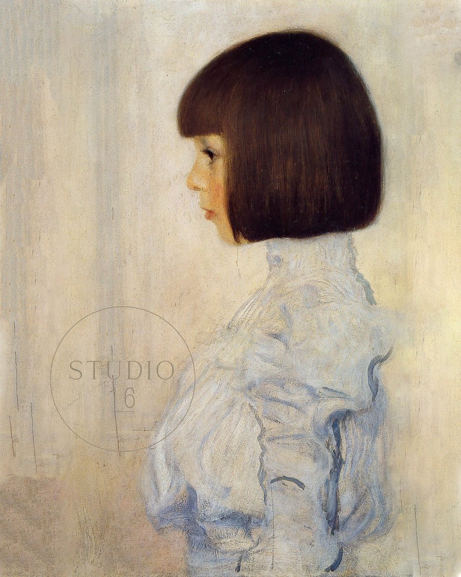 Portraits.105. Portrait of Helen Klimt. Vintage Art Print (c.1898. Austrian)