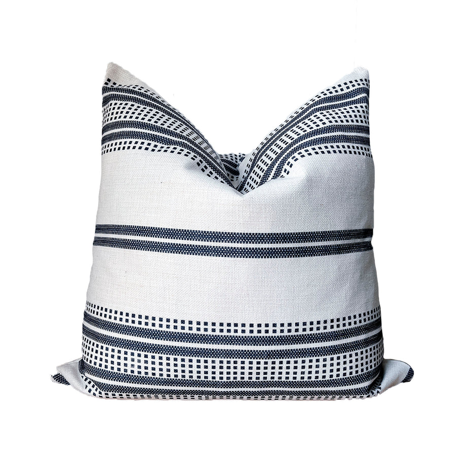 Annie Stripe Linen Blend Feather Cushion