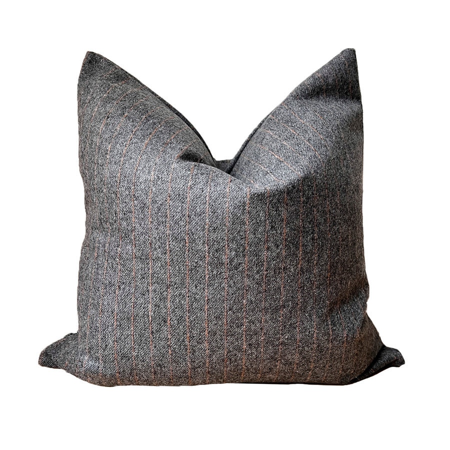 Elliott Pin Stripe Wool Blend Feather Cushion