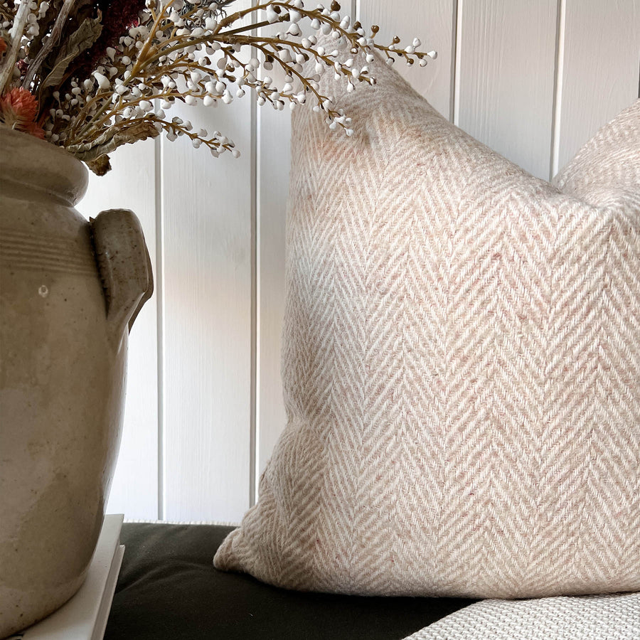 Ginny Wool Blend Feather Cushion