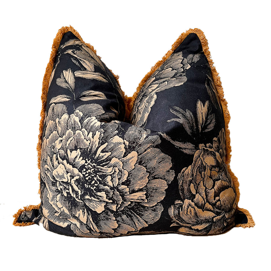 Harriett Vintage Floral Feather Cushion