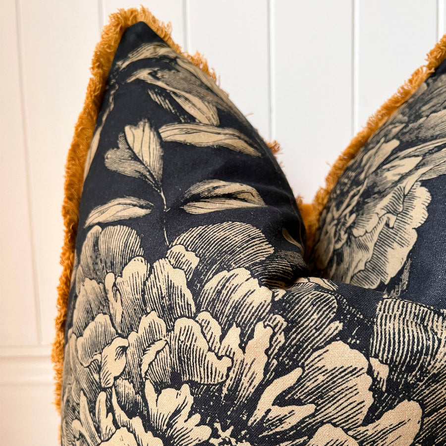 Harriett Vintage Floral Feather Cushion